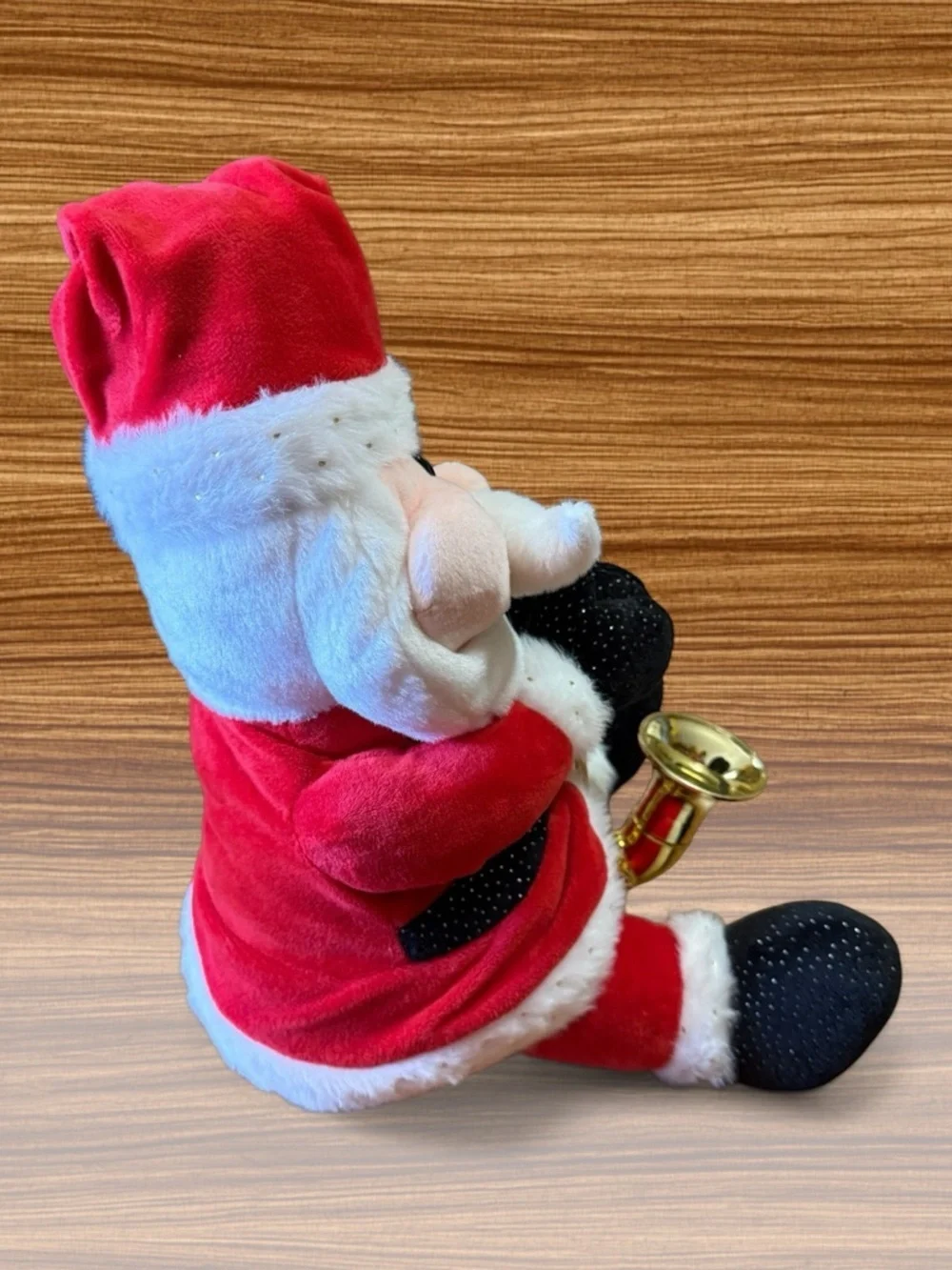 Santa Claus Animated Playing Saxophone Plush